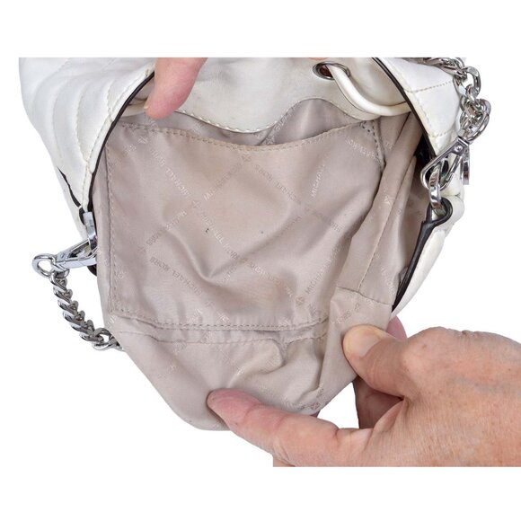 Michael Kors Suri Small White Bucket Crossbody Bag - Picture 6 of 17